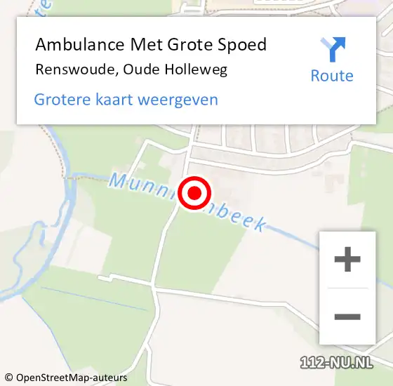 Locatie op kaart van de 112 melding: Ambulance Met Grote Spoed Naar Renswoude, Oude Holleweg op 21 februari 2017 07:19