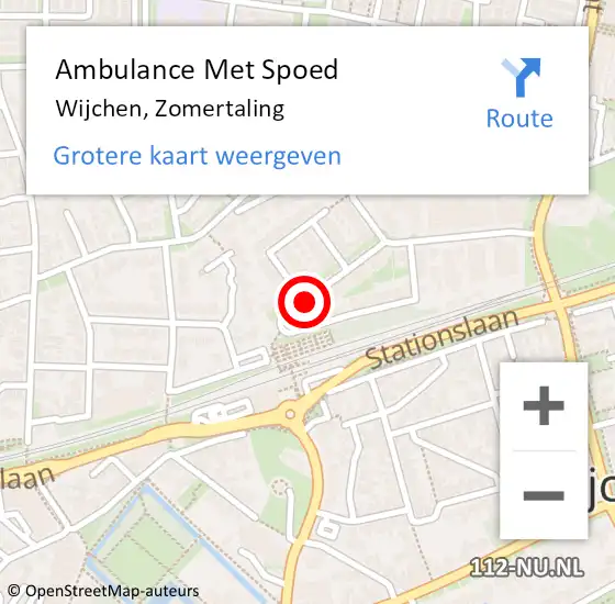 Locatie op kaart van de 112 melding: Ambulance Met Spoed Naar Wijchen, Zomertaling op 22 februari 2017 12:30