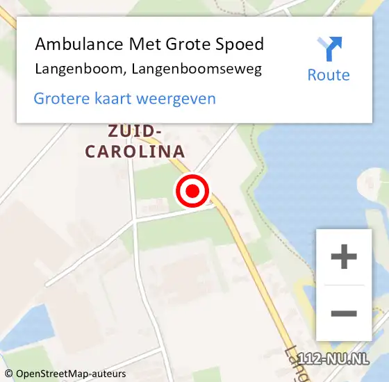 Locatie op kaart van de 112 melding: Ambulance Met Grote Spoed Naar Langenboom, Langenboomseweg op 23 februari 2017 08:42