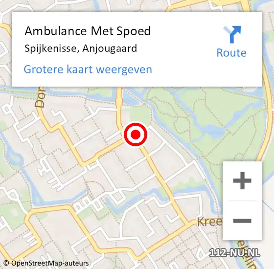 Locatie op kaart van de 112 melding: Ambulance Met Spoed Naar Spijkenisse, Anjougaard op 23 februari 2017 09:55