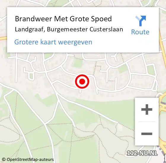 Locatie op kaart van de 112 melding: Brandweer Met Grote Spoed Naar Landgraaf, Burgemeester Custerslaan op 23 februari 2017 12:55