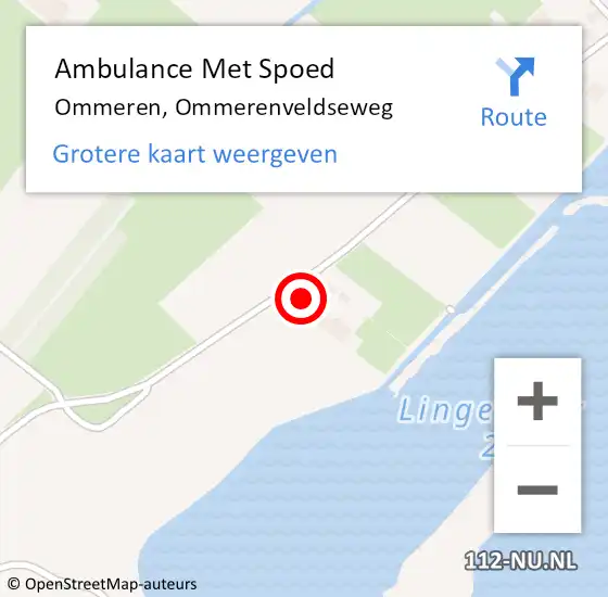 Locatie op kaart van de 112 melding: Ambulance Met Spoed Naar Ommeren, Ommerenveldseweg op 11 januari 2014 23:23