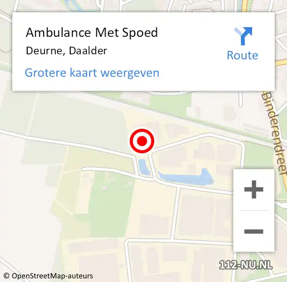 Locatie op kaart van de 112 melding: Ambulance Met Spoed Naar Deurne, Daalder op 23 februari 2017 14:23