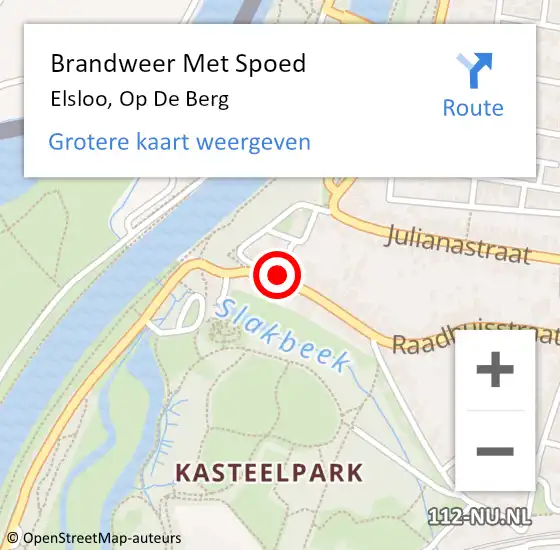 Locatie op kaart van de 112 melding: Brandweer Met Spoed Naar Elsloo, Op De Berg op 23 februari 2017 14:35