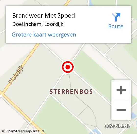 Locatie op kaart van de 112 melding: Brandweer Met Spoed Naar Doetinchem, Loordijk op 23 februari 2017 14:48