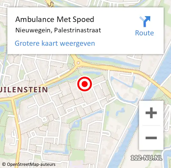 Locatie op kaart van de 112 melding: Ambulance Met Spoed Naar Nieuwegein, Palestrinastraat op 23 februari 2017 15:20