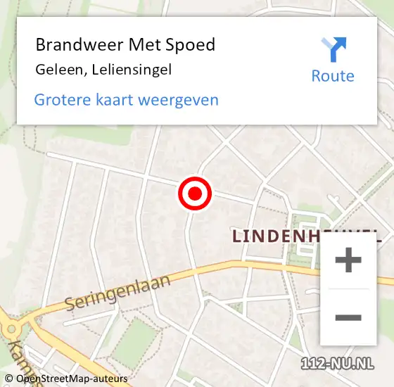 Locatie op kaart van de 112 melding: Brandweer Met Spoed Naar Geleen, Leliensingel op 23 februari 2017 17:05