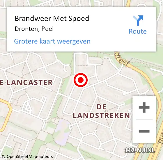 Locatie op kaart van de 112 melding: Brandweer Met Spoed Naar Dronten, Peel op 23 februari 2017 17:13