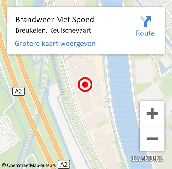 Locatie op kaart van de 112 melding: Brandweer Met Spoed Naar Breukelen, Keulschevaart op 23 februari 2017 17:31