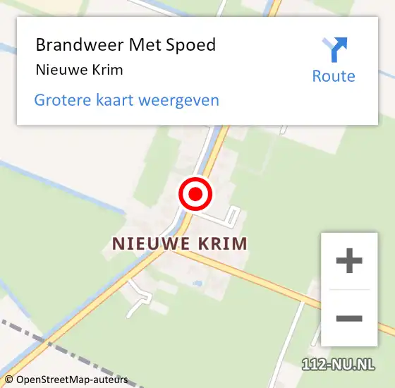 Locatie op kaart van de 112 melding: Brandweer Met Spoed Naar Nieuwe Krim op 23 februari 2017 17:39