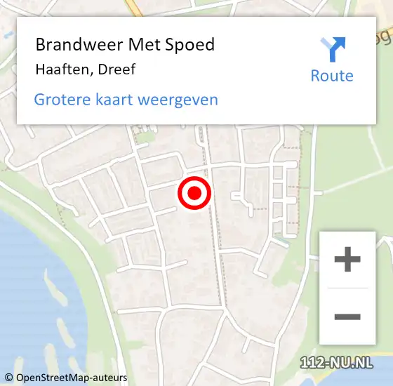 Locatie op kaart van de 112 melding: Brandweer Met Spoed Naar Haaften, Dreef op 23 februari 2017 18:03