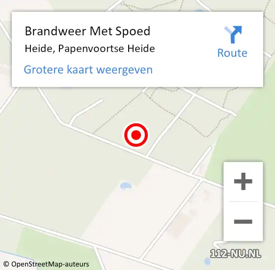 Locatie op kaart van de 112 melding: Brandweer Met Spoed Naar Heide, Papenvoortse Heide op 23 februari 2017 18:13