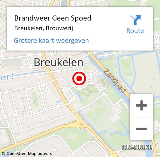 Locatie op kaart van de 112 melding: Brandweer Geen Spoed Naar Breukelen, Brouwerij op 23 februari 2017 18:24