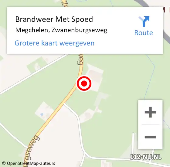 Locatie op kaart van de 112 melding: Brandweer Met Spoed Naar Megchelen, Zwanenburgseweg op 23 februari 2017 19:31