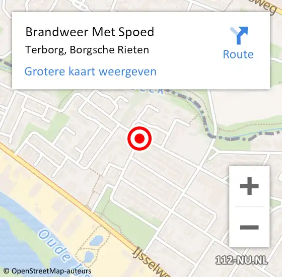 Locatie op kaart van de 112 melding: Brandweer Met Spoed Naar Terborg, Borgsche Rieten op 23 februari 2017 20:27