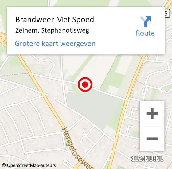 Locatie op kaart van de 112 melding: Brandweer Met Spoed Naar Zelhem, Stephanotisweg op 23 februari 2017 20:52