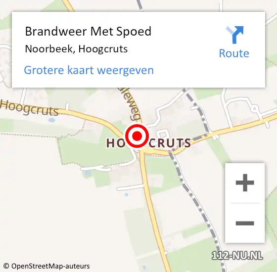 Locatie op kaart van de 112 melding: Brandweer Met Spoed Naar Noorbeek, Hoogcruts op 23 februari 2017 22:04