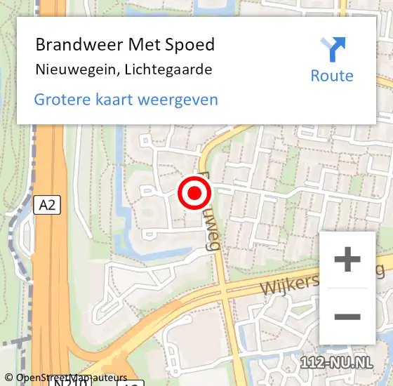 Locatie op kaart van de 112 melding: Brandweer Met Spoed Naar Nieuwegein, Lichtegaarde op 23 februari 2017 22:32