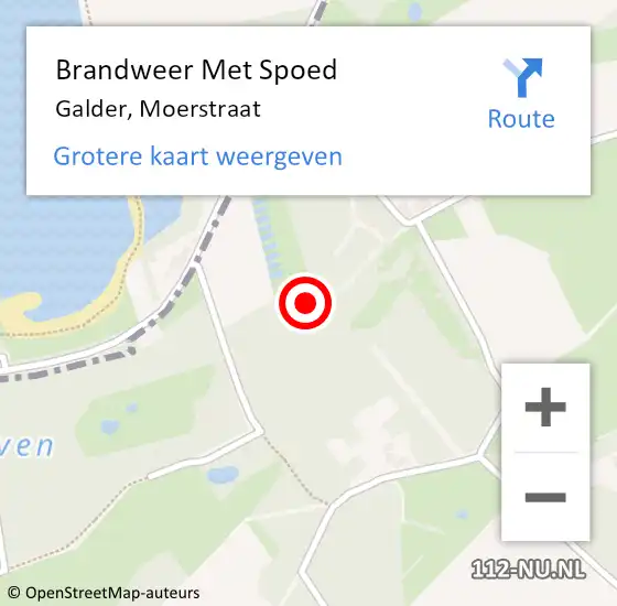 Locatie op kaart van de 112 melding: Brandweer Met Spoed Naar Galder, Moerstraat op 23 februari 2017 22:41