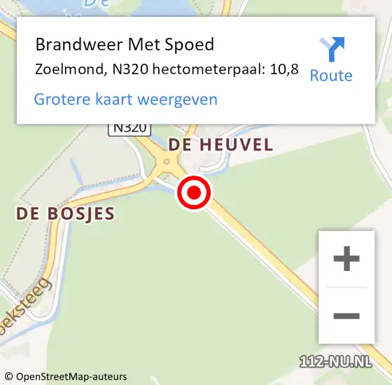 Locatie op kaart van de 112 melding: Brandweer Met Spoed Naar Rijswijk Gld, Provincialeweg op 23 februari 2017 23:38