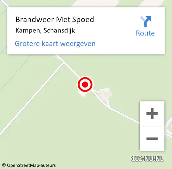 Locatie op kaart van de 112 melding: Brandweer Met Spoed Naar Kampen, Schansdijk op 23 februari 2017 23:47