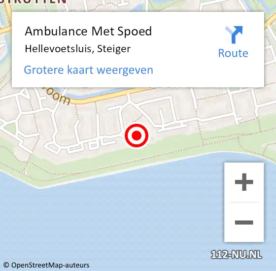 Locatie op kaart van de 112 melding: Ambulance Met Spoed Naar Hellevoetsluis, Steiger op 24 februari 2017 13:48