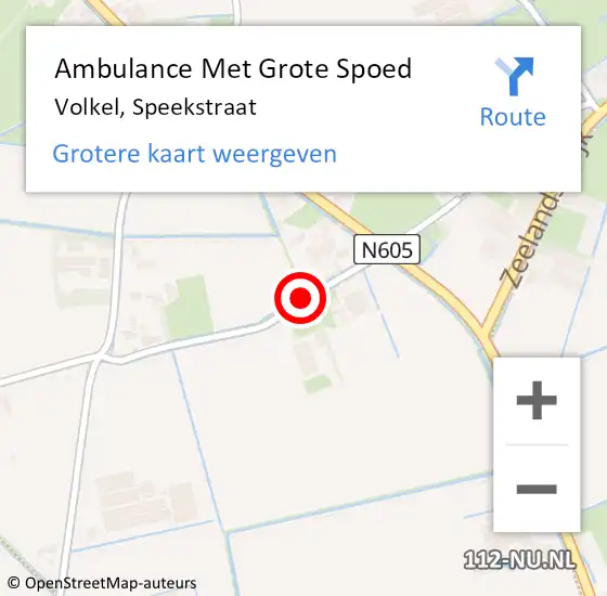 Locatie op kaart van de 112 melding: Ambulance Met Grote Spoed Naar Volkel, Speekstraat op 24 februari 2017 15:26