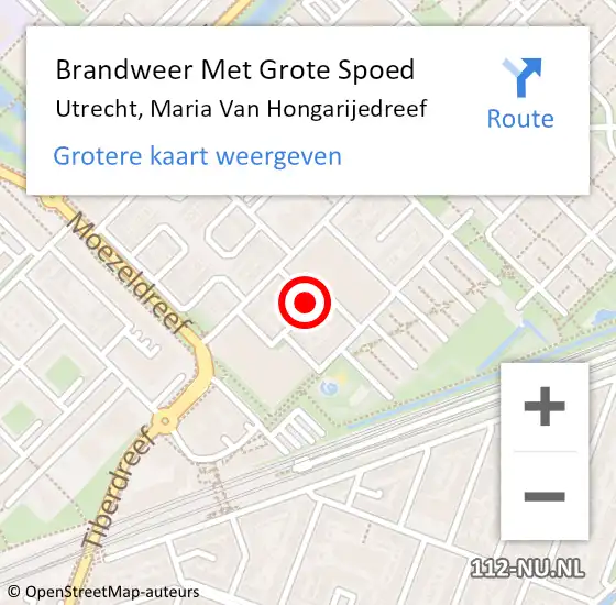 Locatie op kaart van de 112 melding: Brandweer Met Grote Spoed Naar Utrecht, Maria Van Hongarijedreef op 24 februari 2017 19:15