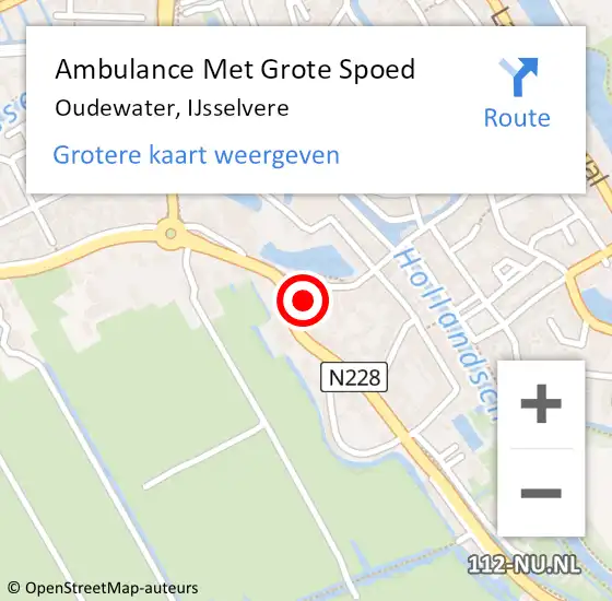 Locatie op kaart van de 112 melding: Ambulance Met Grote Spoed Naar Oudewater, IJsselvere op 25 februari 2017 09:27