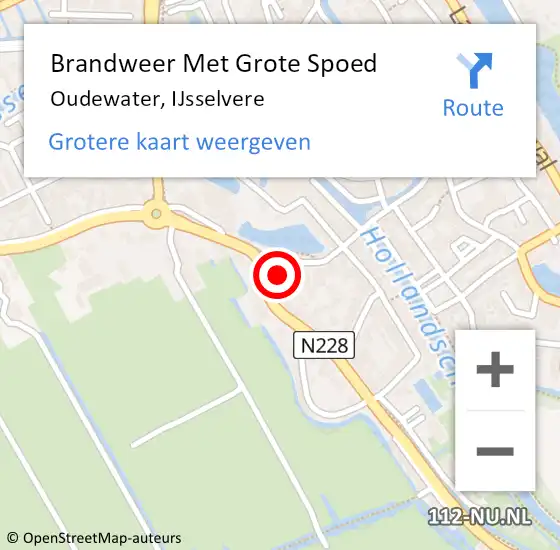 Locatie op kaart van de 112 melding: Brandweer Met Grote Spoed Naar Oudewater, IJsselvere op 25 februari 2017 09:44