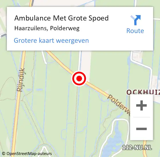 Locatie op kaart van de 112 melding: Ambulance Met Grote Spoed Naar Haarzuilens, Polderweg op 25 februari 2017 11:40