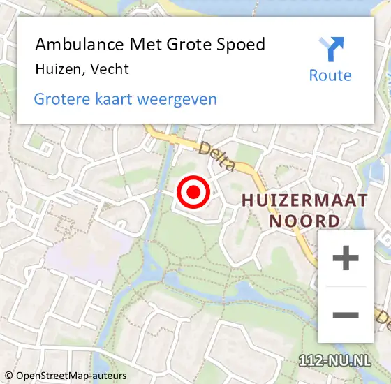 Locatie op kaart van de 112 melding: Ambulance Met Grote Spoed Naar Huizen, Vecht op 25 februari 2017 13:37