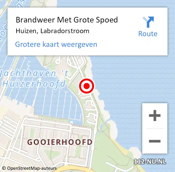 Locatie op kaart van de 112 melding: Brandweer Met Grote Spoed Naar Huizen, Labradorstroom op 25 februari 2017 21:18