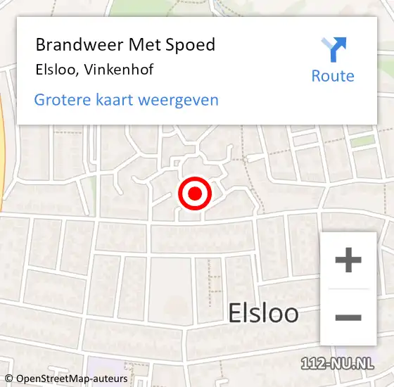 Locatie op kaart van de 112 melding: Brandweer Met Spoed Naar Elsloo, Vinkenhof op 26 februari 2017 08:14