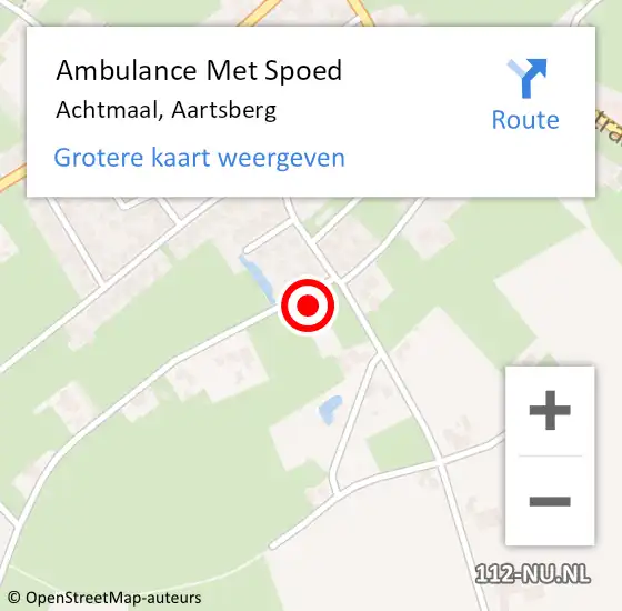 Locatie op kaart van de 112 melding: Ambulance Met Spoed Naar Achtmaal, Aartsberg op 26 februari 2017 22:46