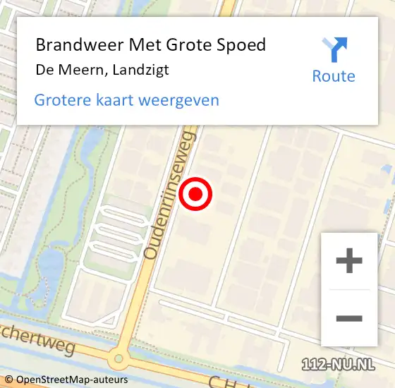 Locatie op kaart van de 112 melding: Brandweer Met Grote Spoed Naar De Meern, Landzigt op 28 februari 2017 09:13