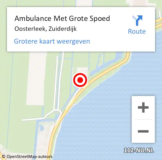 Locatie op kaart van de 112 melding: Ambulance Met Grote Spoed Naar Oosterleek, Zuiderdijk op 28 februari 2017 09:53