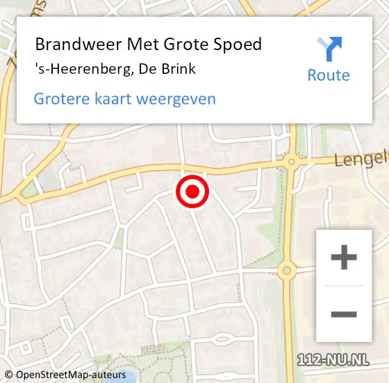 Locatie op kaart van de 112 melding: Brandweer Met Grote Spoed Naar 's-Heerenberg, De Brink op 12 januari 2014 16:42