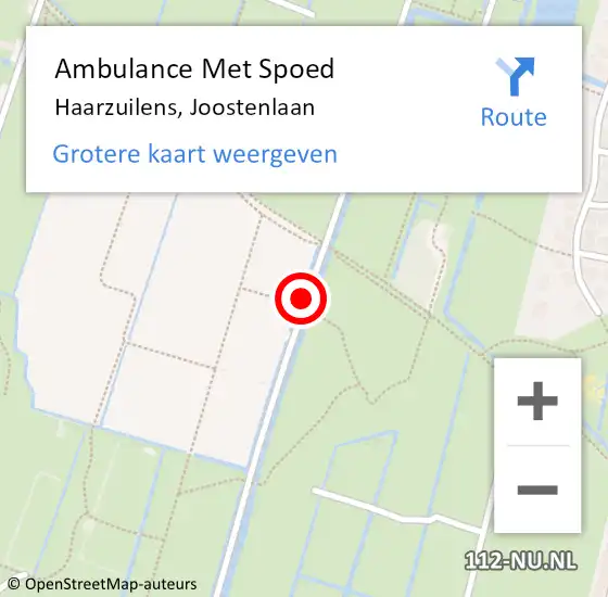 Locatie op kaart van de 112 melding: Ambulance Met Spoed Naar Haarzuilens, Joostenlaan op 28 februari 2017 18:04