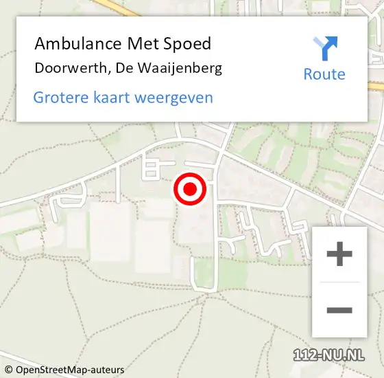 Locatie op kaart van de 112 melding: Ambulance Met Spoed Naar Doorwerth, De Waaijenberg op 28 februari 2017 19:34