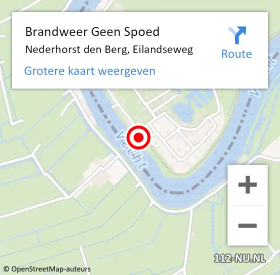 Locatie op kaart van de 112 melding: Brandweer Geen Spoed Naar Nederhorst den Berg, Eilandseweg op 28 februari 2017 19:57