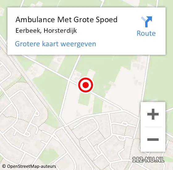 Locatie op kaart van de 112 melding: Ambulance Met Grote Spoed Naar Eerbeek, Horsterdijk op 1 maart 2017 03:15