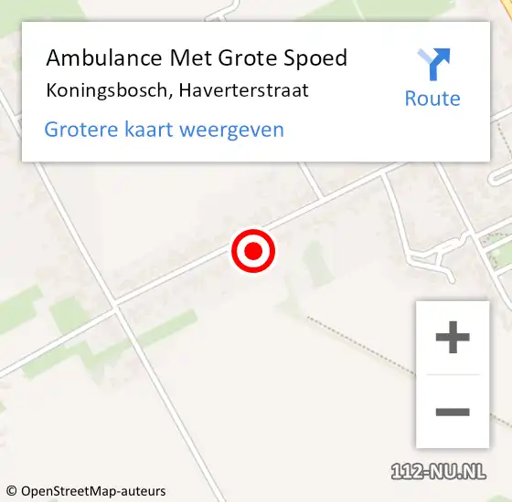 Locatie op kaart van de 112 melding: Ambulance Met Grote Spoed Naar Koningsbosch, Haverterstraat op 1 maart 2017 06:43