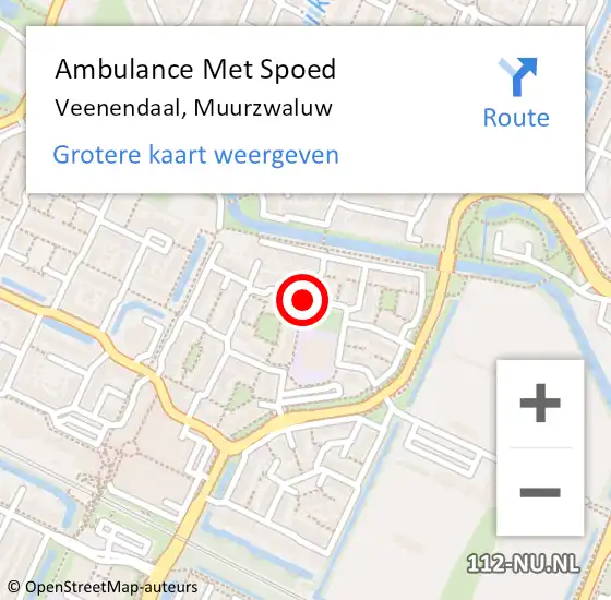 Locatie op kaart van de 112 melding: Ambulance Met Spoed Naar Veenendaal, Muurzwaluw op 1 maart 2017 14:08