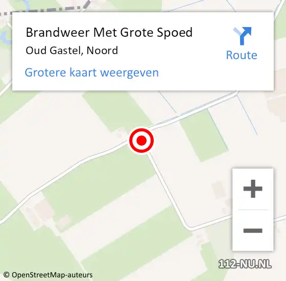 Locatie op kaart van de 112 melding: Brandweer Met Grote Spoed Naar Oud Gastel, Noord op 1 maart 2017 16:19