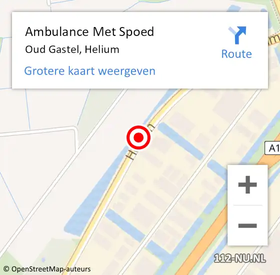 Locatie op kaart van de 112 melding: Ambulance Met Spoed Naar Oud Gastel, Helium op 1 maart 2017 20:25