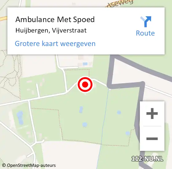 Locatie op kaart van de 112 melding: Ambulance Met Spoed Naar Huijbergen, Vijverstraat op 2 maart 2017 07:40