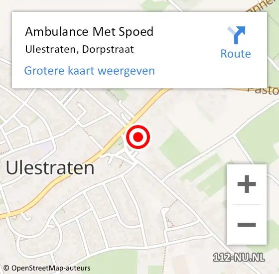 Locatie op kaart van de 112 melding: Ambulance Met Spoed Naar Ulestraten, Dorpstraat op 12 januari 2014 20:09