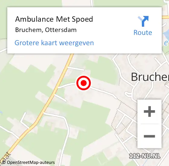 Locatie op kaart van de 112 melding: Ambulance Met Spoed Naar Bruchem, Ottersdam op 2 maart 2017 10:04