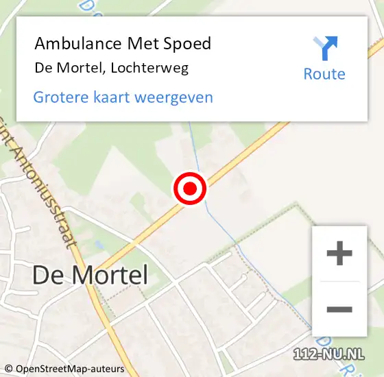 Locatie op kaart van de 112 melding: Ambulance Met Spoed Naar De Mortel, Lochterweg op 2 maart 2017 14:41